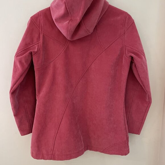 Killtec Women's Corduroy Jacket Size 6 Salmon Hooded Water Resistant Gorpcore - Picture 6 of 14